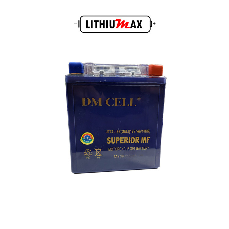 باتری اسیدی ژل موتور سیکلت 12ولت 7امپر Dmcell